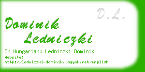 dominik ledniczki business card